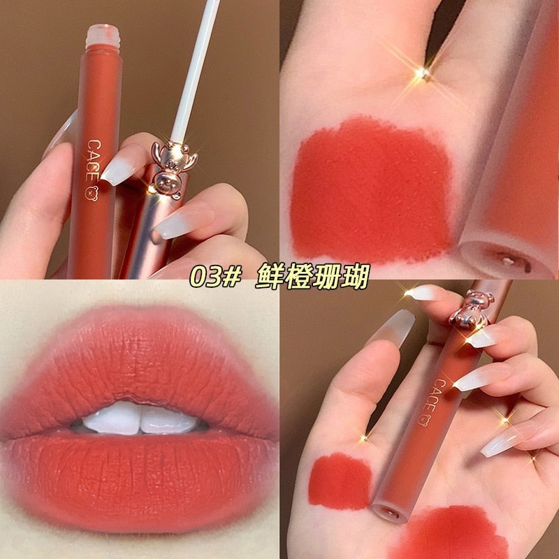 Matte Velvet Bear Liquid Lipstick - lip, lip gloss, lip stick, make up, make up brush Kawaii Babe