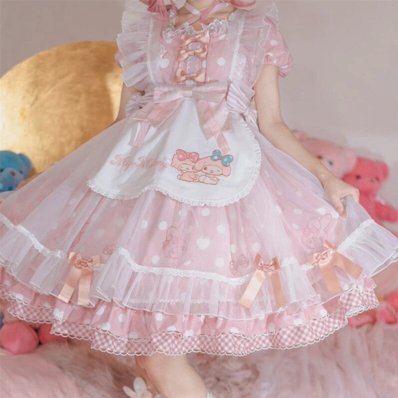 My Melody Cinnamoroll Sanrio Lolita Dresses JSK Fairy Kei Kawaii Babe