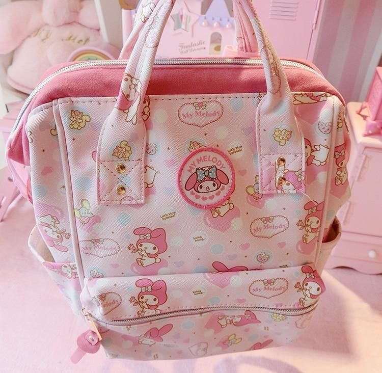 Pink Kawaii My Melody Backpack Rucksack Fairy Kei Harajuku Fashion