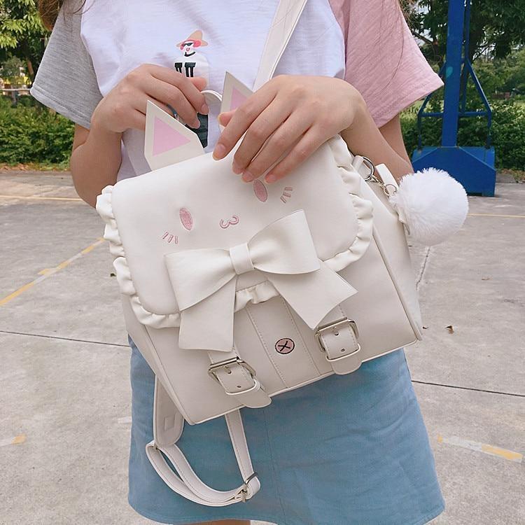  Neko Atsume Women Cat Backpack kawaii Cute Shoulder Bags  Cartoon Travel Backpack Laptop Daypack(12) : Electronics