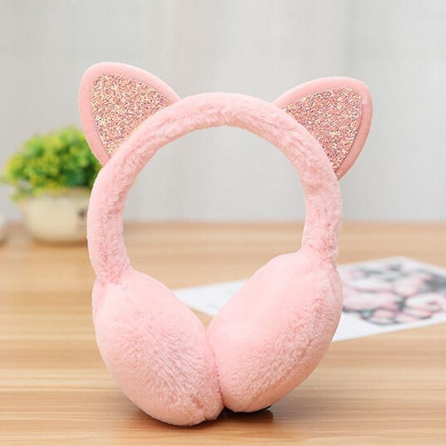 Neko Ear Muffs - Pink - ear muffs