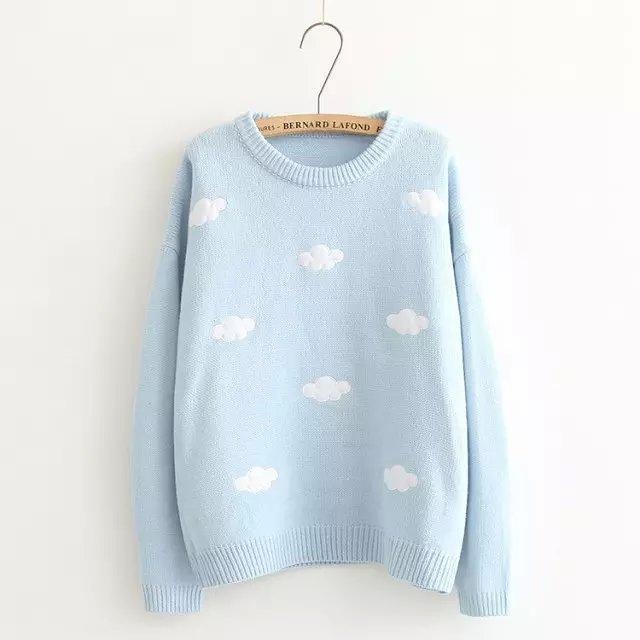 Pastel Clouds Crewneck - Sweater