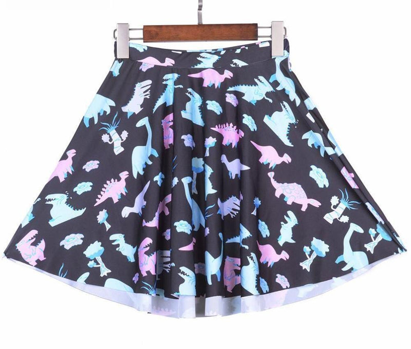 Pastel Goth Dinosaur Mini Skirt Cute Kawaii Fashion | Kawaii Babe
