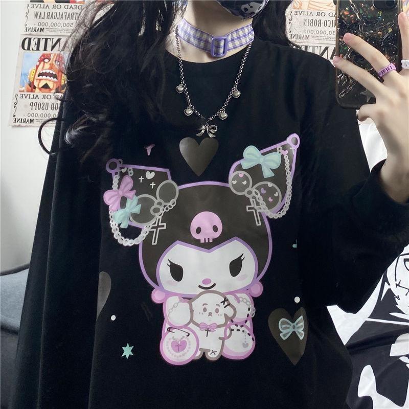 Pastel Goth Kuromi Crewneck Sweatshirt Hoodie Top Kawaii Babe