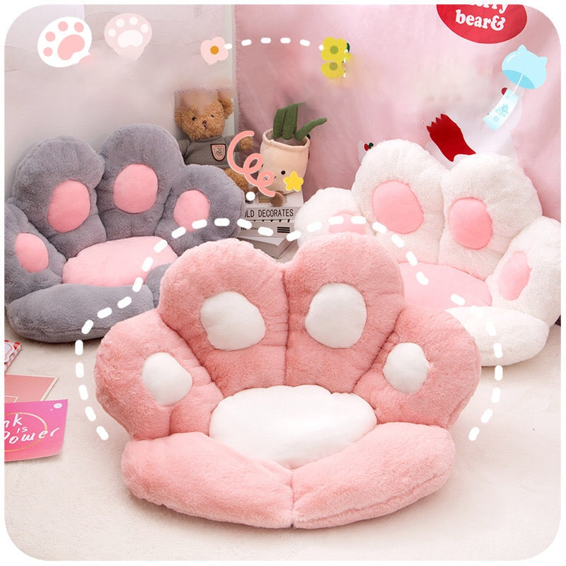 Paw Print Seat Cushion Computer Chair Accessory Pillow Gamer Kawaii – Kawaii Babe