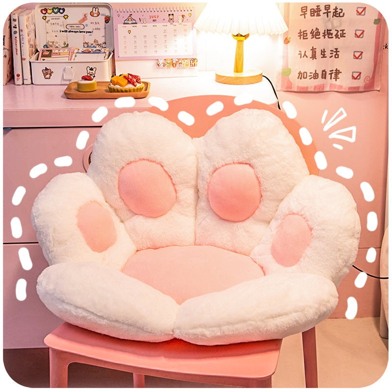 Paw Print Seat Cushion Computer Chair Accessory Pillow Gamer Kawaii – Kawaii Babe