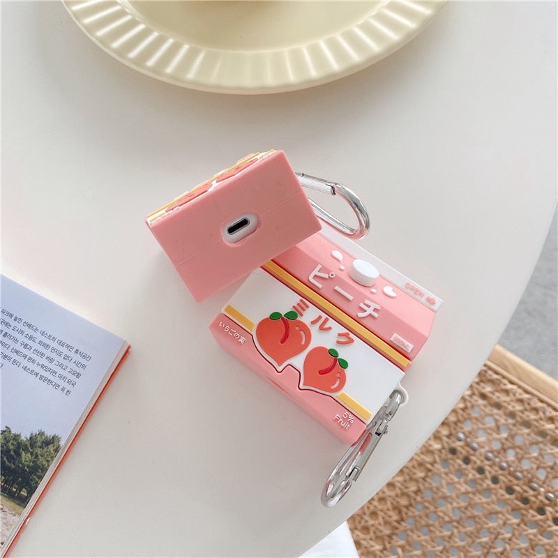 Peach Box Airpod Case - air pod, pod case, pro, pods, airpod