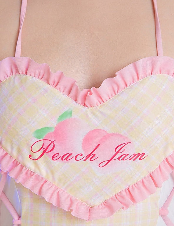 Peach Jam Onesie - abdl, adult onesie, bodysuit, bodysuits, cheerleading