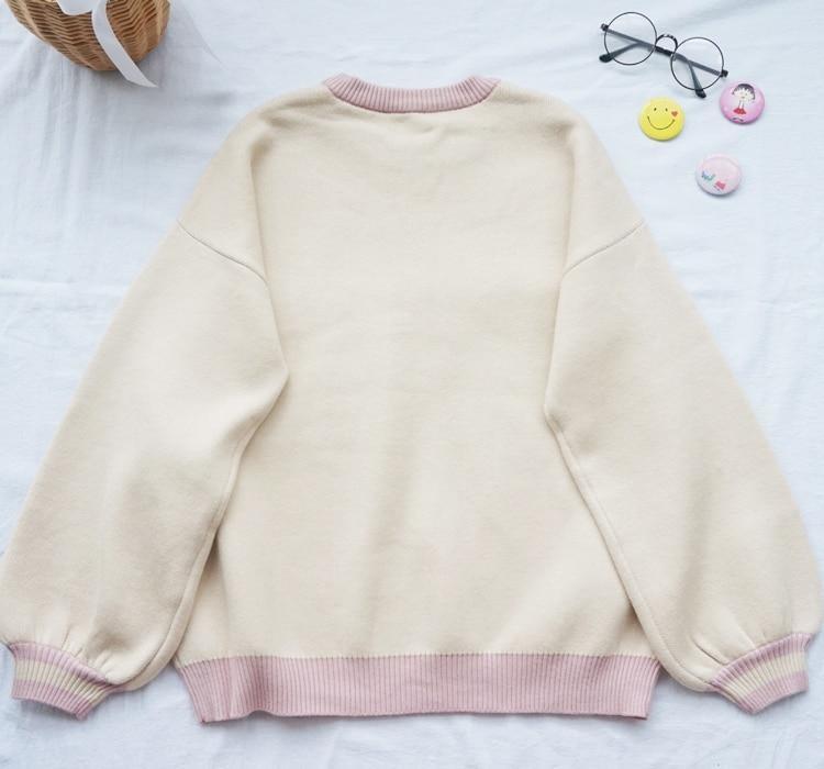 Small Pig Crewneck Sweater Knit Sweatshirt Kawaii | Kawaii Babe