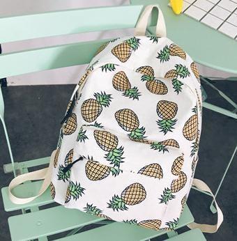 Pineapple Book Bag Backpack Harajuku Kawaii Fashion Bag Tropical Fruit 