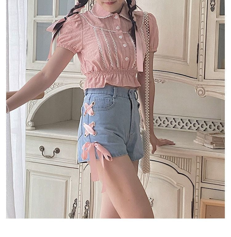 Pink Corset Shorts - Shorts