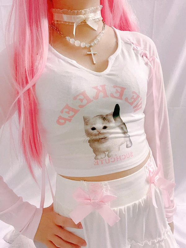 Agoviwo Cute Animal Graphic Hipster Crop Tops for Women Trendy