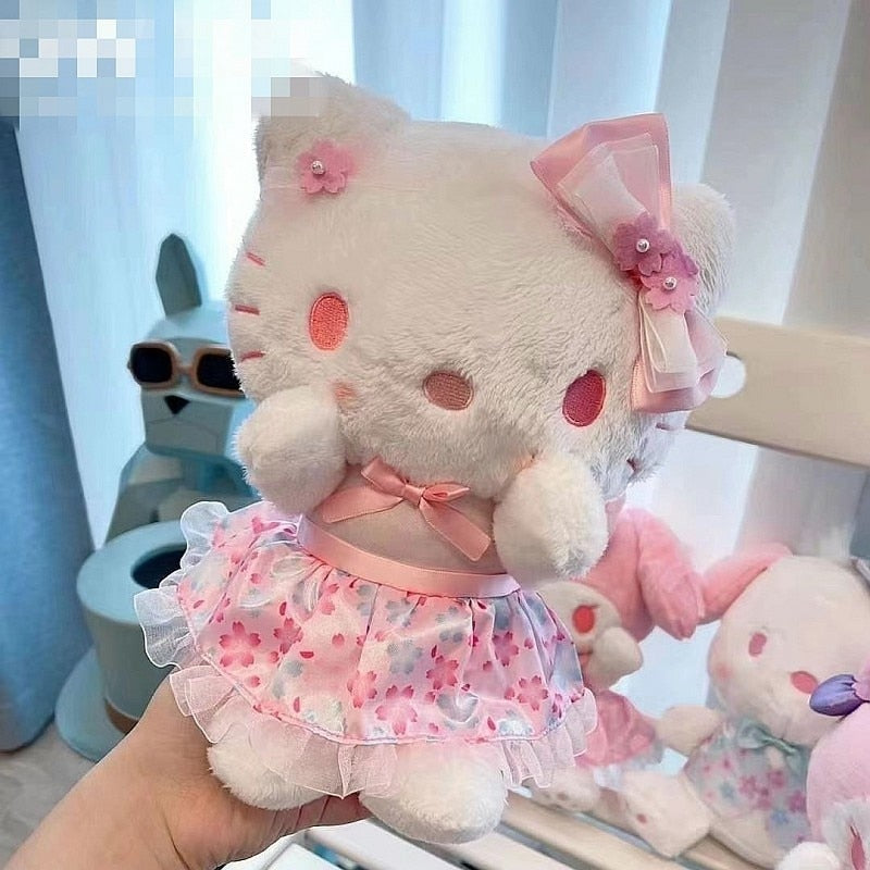 Pink Princess Cinna & Melody Plushies - Hello Kitty - stuffed animal