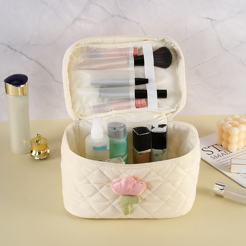 Makeup Bag Strawberry, Cosmetic Bag, Toiletry Bag, Travel Bag, Canvas Makeup  Bag 