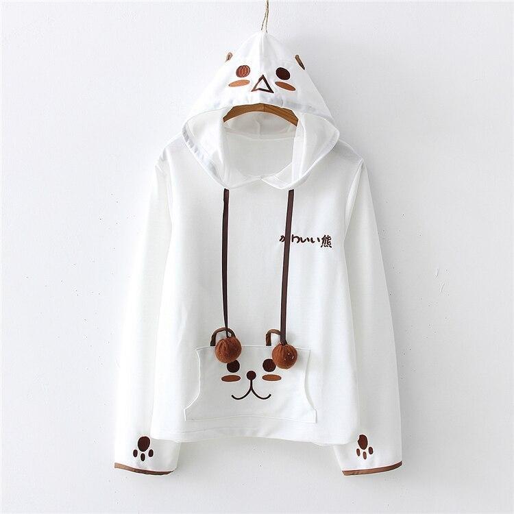 Pom Pom Bear Hoodie - sweater