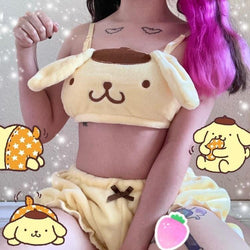 Pompompurin Lingerie Set - bloomers, bra and panties, panty, bras, brasier