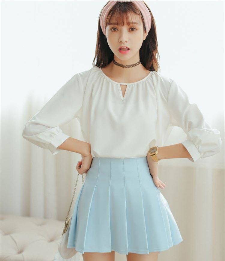 Preppy Pleated Skort Skirt Business Casual Mori Girl | Kawaii Babe