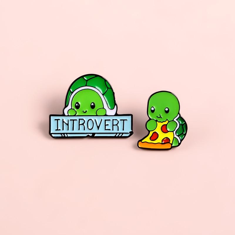 Introverted Turtle Pins