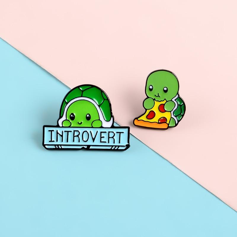 Introverted Turtle Pins