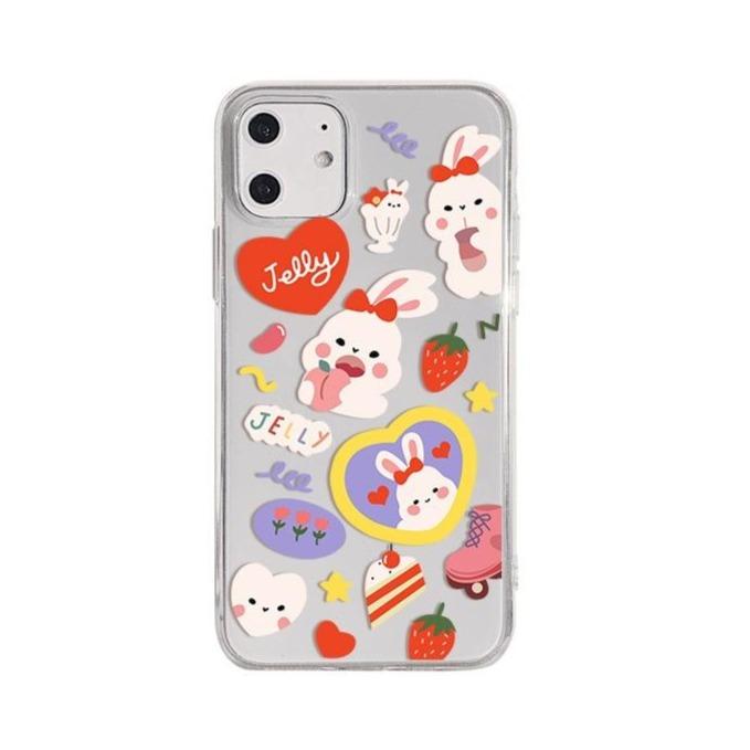 Jelly Strawberry Bunny iPhone Case Phone Cover Cute | Kawaii Babe