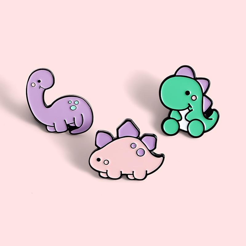 Baby Dinosaur Pastel Enamel Pins Lapel Brooch Cute | Kawaii Babe