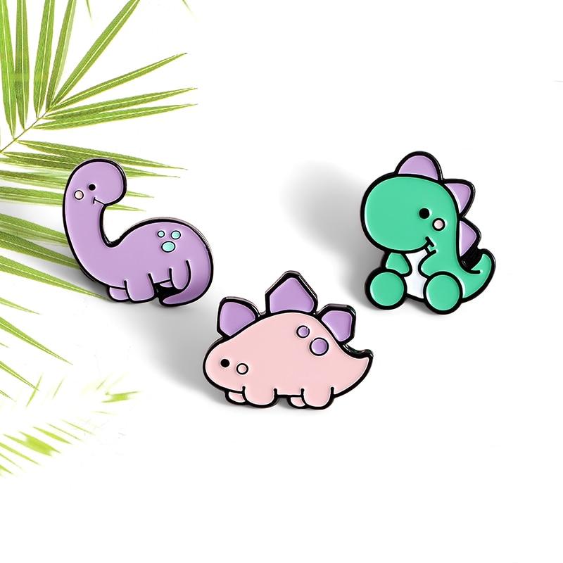 Baby Dinosaur Pastel Enamel Pins Lapel Brooch Cute | Kawaii Babe