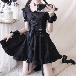 Gothic Renaissance Lolita Dress Goth Harajuku Fashion Kawaii Babe