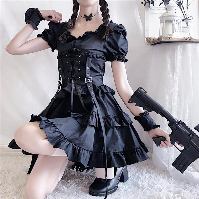 Gothic Renaissance Lolita Dress Goth Harajuku Fashion Kawaii Babe