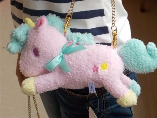 Magical Unicorn Coin Bag Magic Pony Rainbow Aesthetic by Kawaii Babe Pink Unicorn