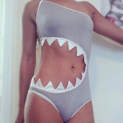 Shark Jaws Teeth Swimsuit One Piece Bathing Suit Bikini