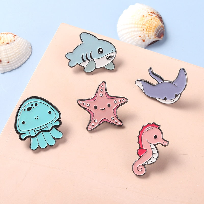 Tiny Sea Animal Pins