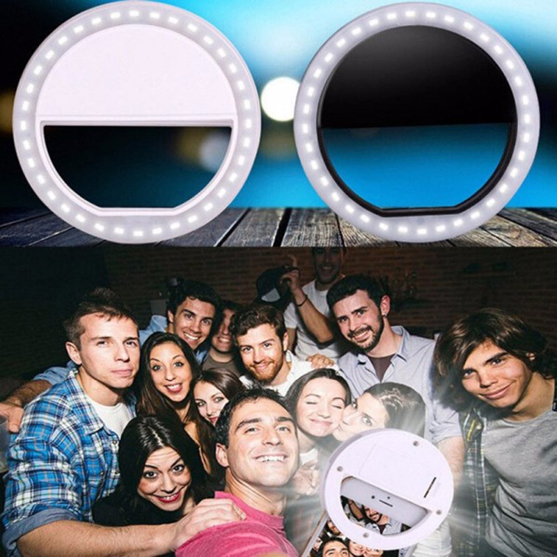 selfie ring light LED Professional photoshoot universal size for all phones clip on flashlight by kawaii babe