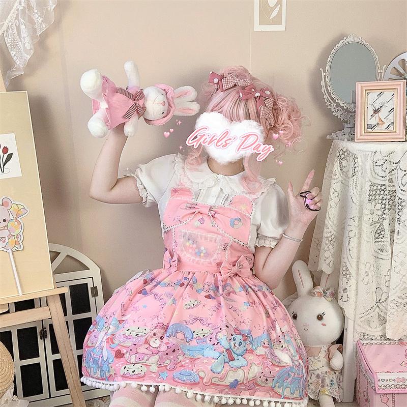 Kitsch Bunny Lolita Dress JSK Petticoat Tutu Fairy Kei