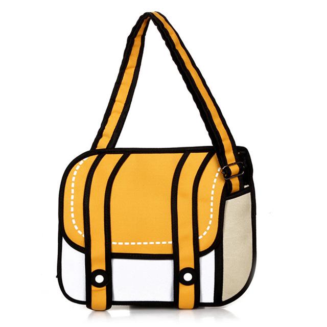 2D Messenger Shoulder Bag Cartoon Style Backpack Handbag Anime Harajuku Japan Mind Bending Mind Trick by Kawaii Babe