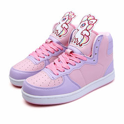 fairy kei pastel unicorn pegasus hi top sneakers high tops shoes candy colored sweet lolita yume kawaii harajuku japan fashion by kawaii babe