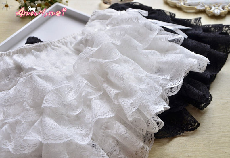 Frilly Lace Bloomers Shorts Kawaii Sweet Lolita Skirt Lacy Princess Harajuku J-Fashion by Kawaii Babe