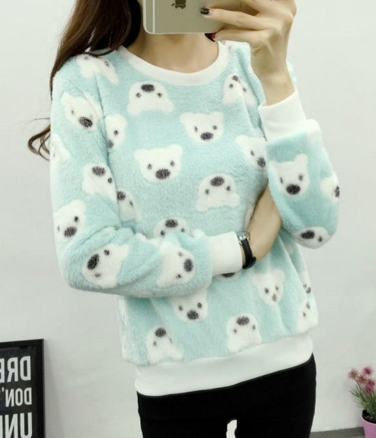 Fuzzy Flannel Crewnecks