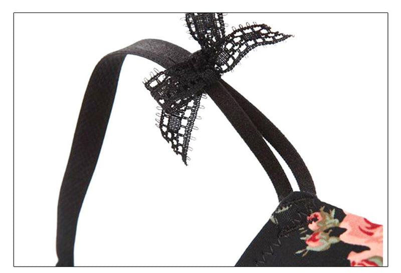 Black Flower Lace Lingerie SE22091 – SANRENSE