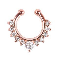 fake septum nose ring clicker artificial piercing surgical steel hoop by kawaii babe