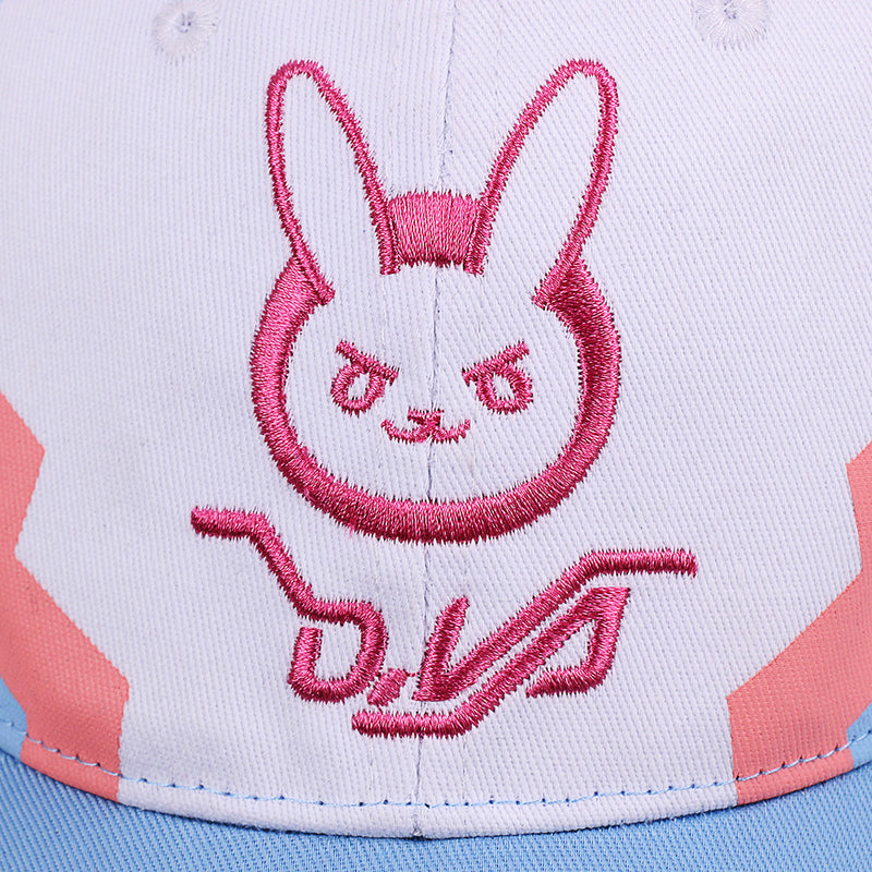 Overwatch D.VA DVA Cosplay Anime Bunny Ear Baseball Hat Cap Fairy Kei Pastel Anime