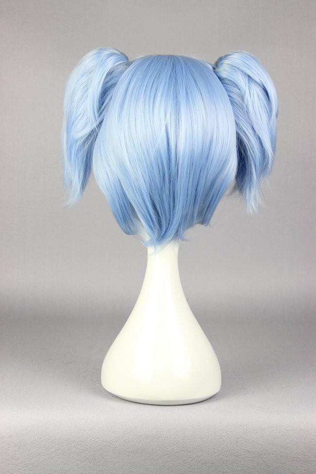 Blue Pigtail Cosplay Wig Anime Shiota Nagisa Kanekalon Fibre Realistic Quality Synthetic Hair Cosplay Cosplaying Anime Kawaii Babe