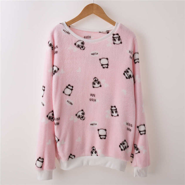 Fuzzy Flannel Crewnecks
