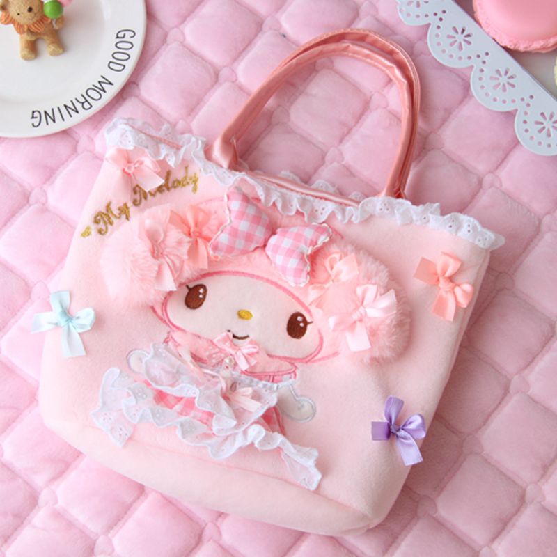 Pink Bunny & Egg Shaped House Kawaii Style Tote Bag