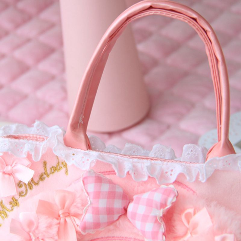 Sanrio My Melody Pink Plush Purse Handbag Bag Kawaii Pink Fairy Kei Aesthetic Japan Fashion Harajuku Style