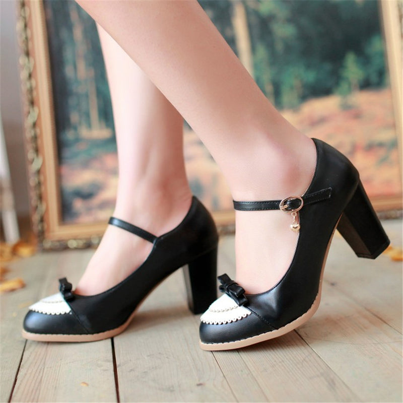 Elegant Traditional Lace Lolita Heel Shoes Pumps by Kawaii Babe