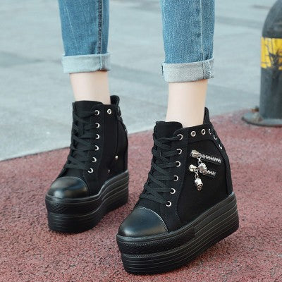 Punk Stijl Vrouwen Schoenen Lace-up Hak Hoogte 6Cm Platform Schoenen Punk Stijl Vrouwen Schoenen Lace-up Hak Hoogte 6Cm Platform Schoenen