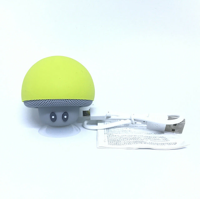 waterproof bluetooth yellow mushroom speaker with built in microphone hands free mic device portable nintendo kawaii mushroom toadstool by kawaii babe