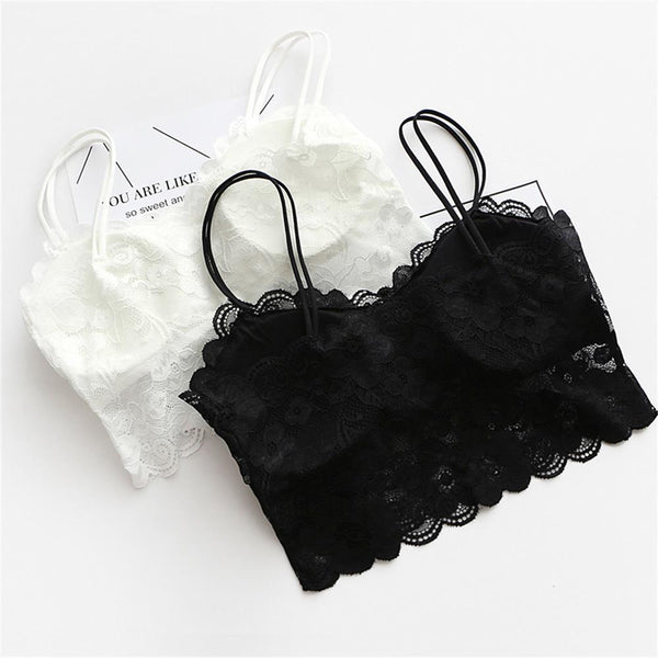 black white lace bralette camisole tank top belly cropped shirt elegant dainty small by kawaii babe