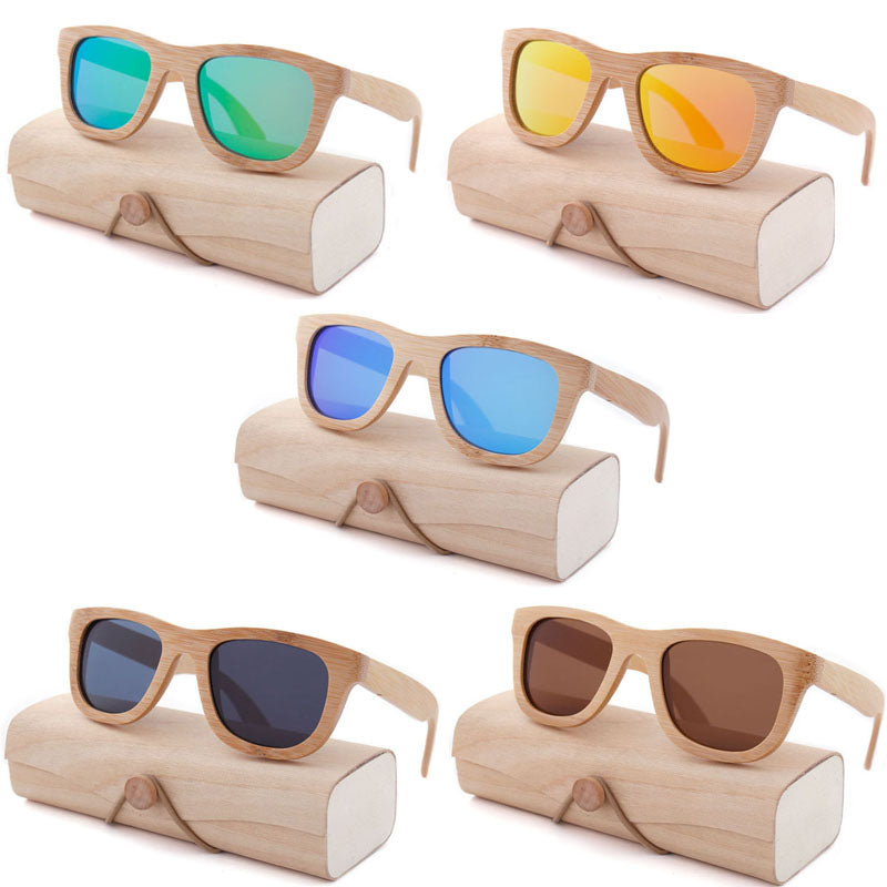 100% genuine bamboo wood sunglasses sun shades uv protection with wooden case quality summer ombre by kawaii babe