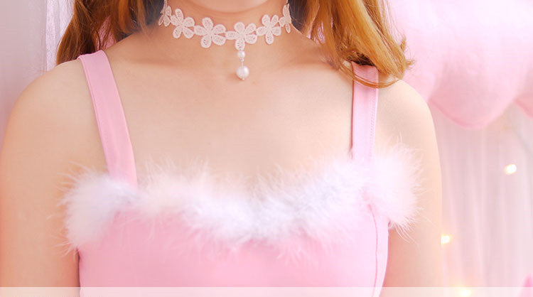 Snow Princess Christmas Dress Mrs. Clause Santa Vegan Fur Sexy Xmas Lingerie DDLG ABDL by Kawaii Babe